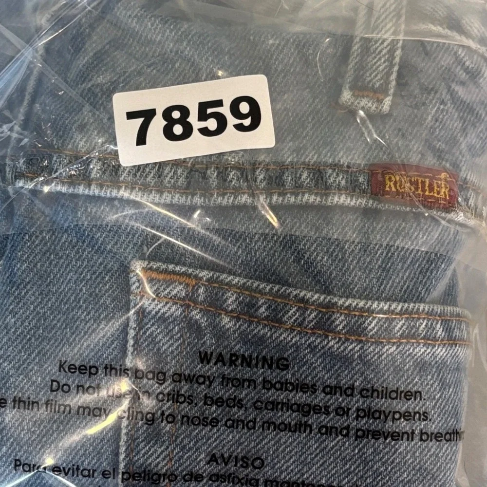Rustler Regular Fit Jeans Mens 34x26.5 (Tag 34x29) Medium Wash Denim Workwear